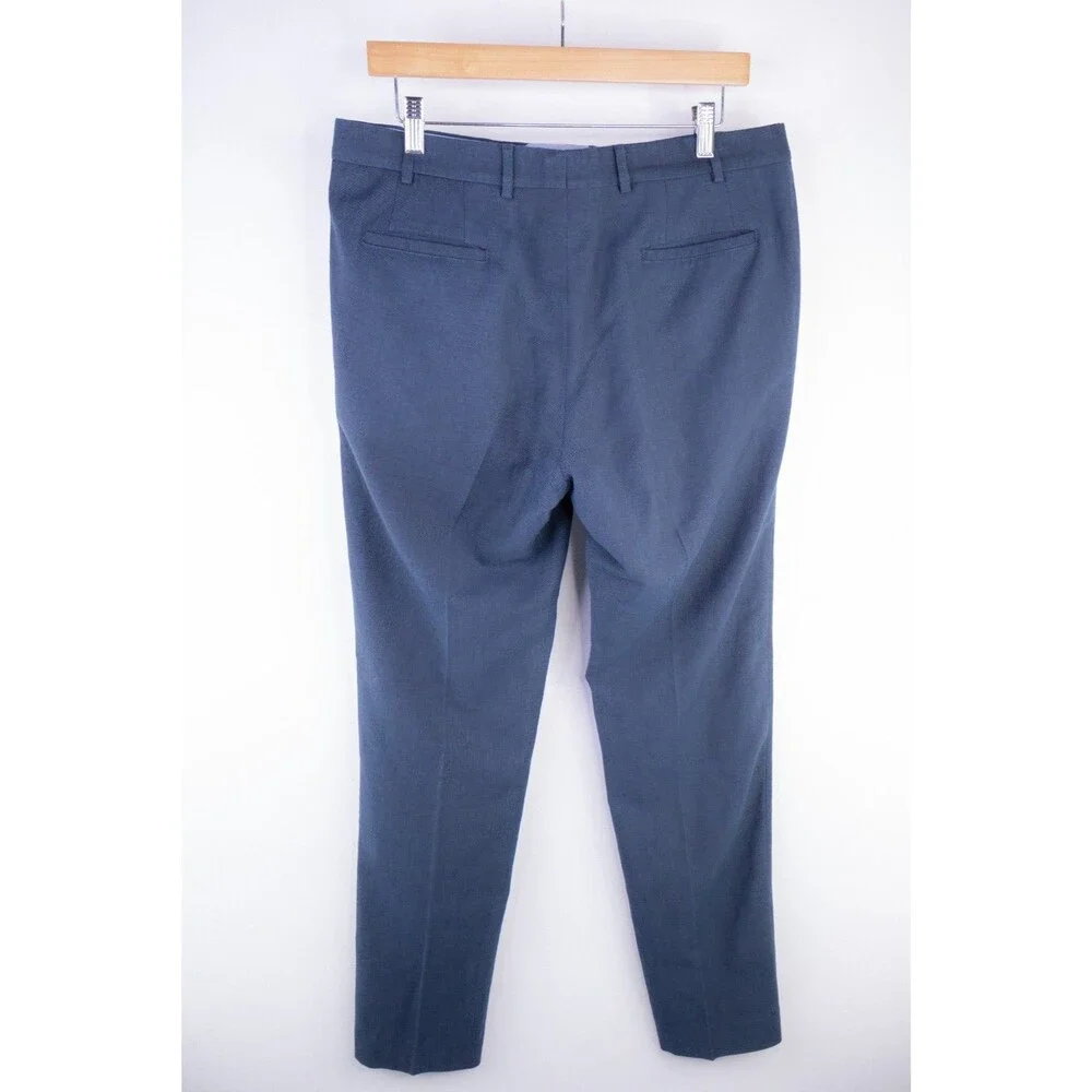 Taylor Stitch 2-Pcs Blue Two Button Cotton Suit Jacket Blazer Sz 40R Pants 36X32